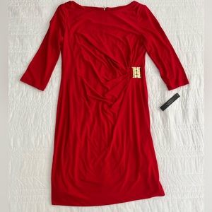 Tahari Cocktail Red Dress Size 14